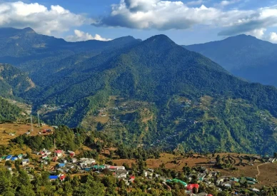 Sari Village Bird Eve view from the Deoriatal Trek