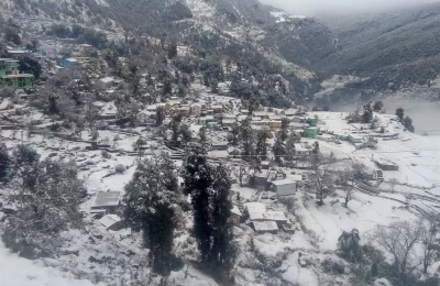 Sari Village during Snowfall in Winters