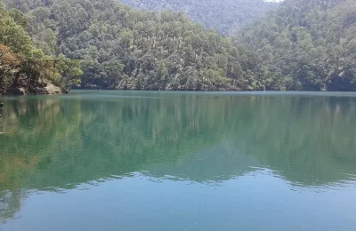 A beautiful view of Sattal lake, Nainital.