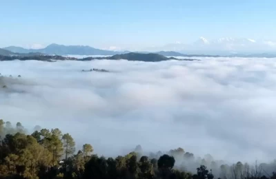 Ocean of clouds, view taken at Shitlakhet