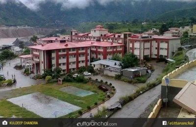 View of VCSG govt medical collage Srinagar, along the bank of Alaknanda river.