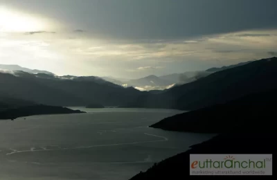 Majestic humongous lake formed by Dam