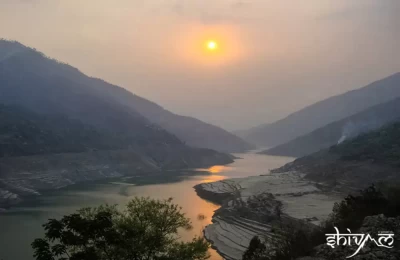 Sunset at Tehri dam, Tehri Garhwal.