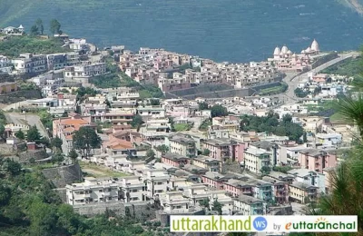 View of New Tehri, This town established after old Tehri town sank down due to Tehri dam.