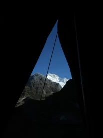 Morning view at Chowki on the way to Mayali Pass in Tehri Garhwal