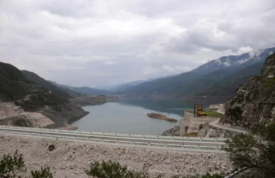 View towards Bhaigirathi River (Uttarkashi) from Tehri Dam