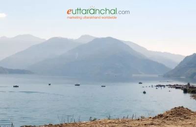 Boating in Tehri Dam reservoir, Uttarakhand