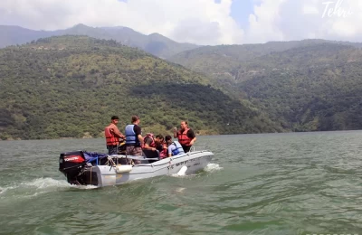 Boating in Tehri Lake