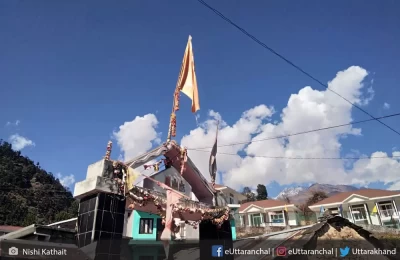 Village view of Triyuginarayan. 