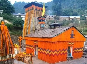Temple Decorated for Wedding