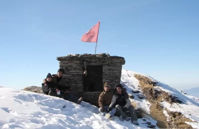 Team eUttaranchal at Ganesha Temple (around 1 kms before main temple)