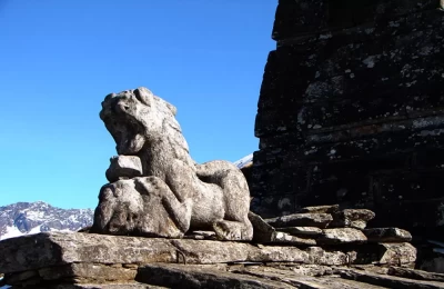 Lion Statude in the temple premises