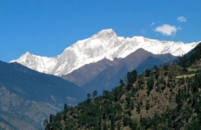 Kedar Peak as seen on the way to Ukhimath.