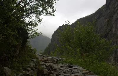 Trek route of UNESCO's world heritage site valley of flower.
