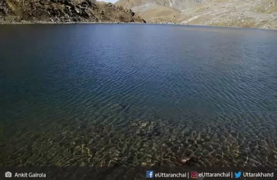 Close view of Vasuki Tal, Uttarakhand.