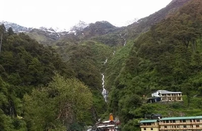Yamunotri temple in Monsoon.