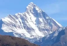 The majestic Nanda Devi Peak from Auli