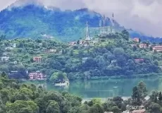 Bhimtal Lake and Town view