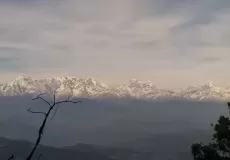 view of himalyas from zero point, Binsar