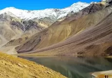 View of Chandratal Lake from top