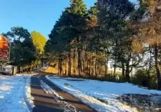 Roads in Chelusain during snowfall