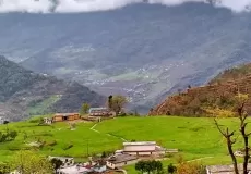 Beautiful view of sky over saari village, On the way to Deoriyatal & Rohini bugyal