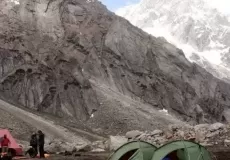 Camping during the trek