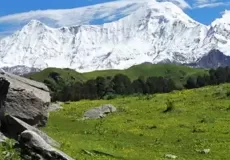 View of Banderpoonch Massif as see from Dayara Bugyal