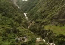 Mountains covered with clouds