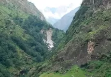 Mountains as seen from Main Badrinath Highway in Govindghat
