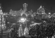 Night view of Har ki Pauri Haridwar.