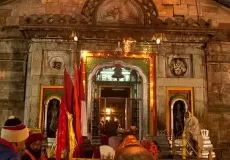 Evening view of Kedarnath Temple