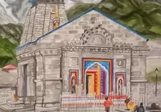 Kedarnath Temple Painting