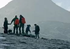 Group having lunch during the trek