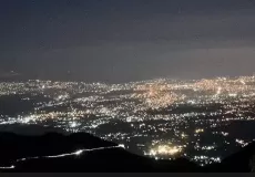 Night view of Dehradun from Mussoorie.