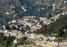 Mussoorie Bazaar from Landour