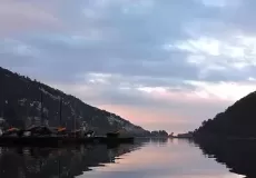 A beautiful colorful view of Naini lake, Nainital