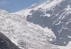snow capped mountains of Pindari glacier
