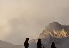 Trek route in Pithoragarh mountains. 