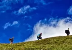 Lush green meadows near Roopkund, (during holy Nanda Raj Jaat Yatra 2014)