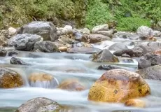 A small river which comes in the middle of Roopkund lake trek.
