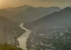 Ariel View of Srinagar and Kirtinagar towns.