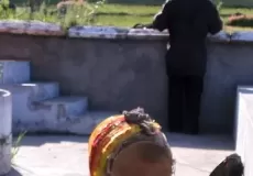 Traditional Dhol (drum) in Bholeshwar Temple in Ukhimath
